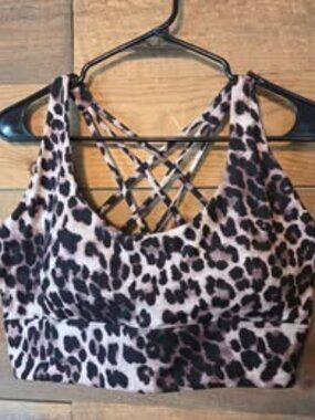 NEW Boutique Leopard Sports BRA - Size 1X